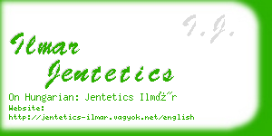 ilmar jentetics business card